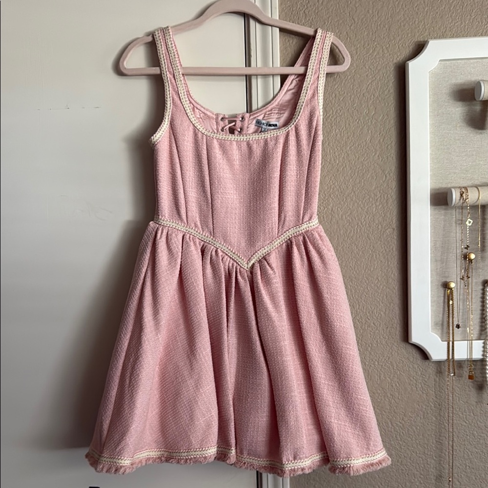 Pink Women tweed dress